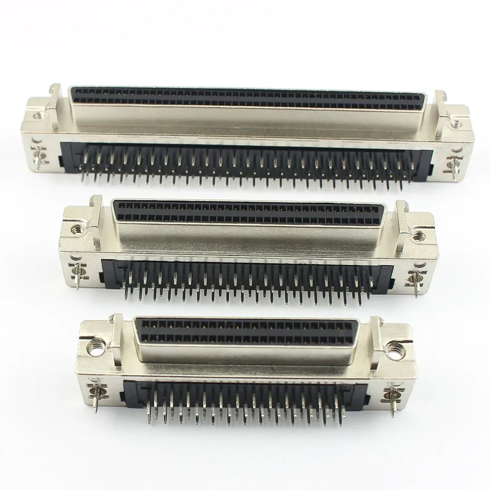 SCSI коннектор DB Мама 50 68 100 Pin прямой угол 90 180 градусов отверстие сварочный