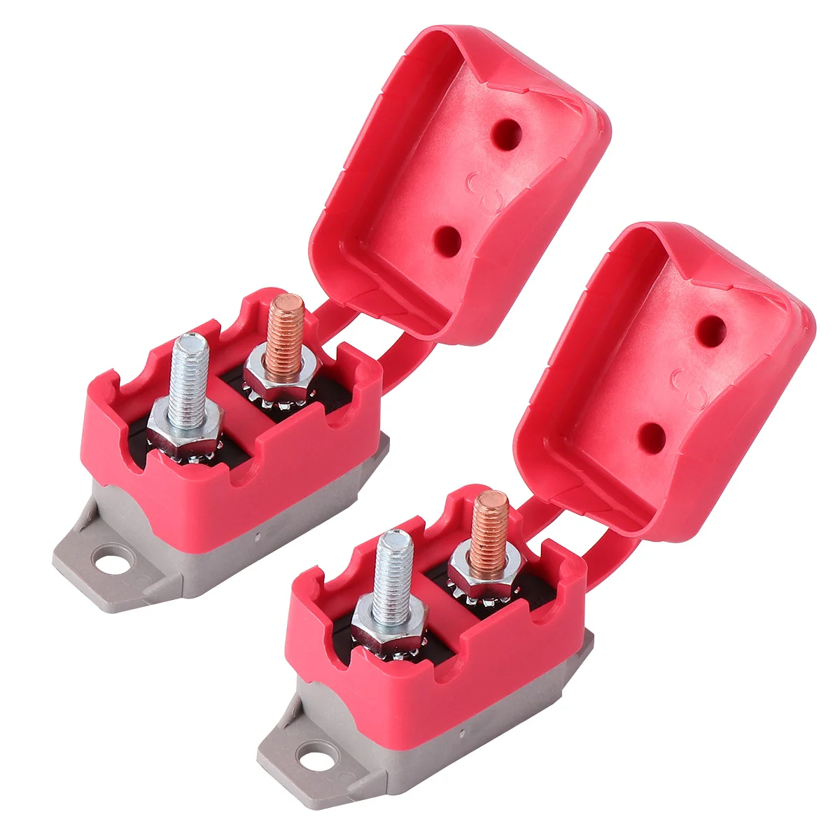 

20pcs Automatic Reset 12V/24V Circuit Breaker with Red Cover for Boat Car