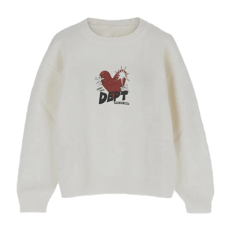 Модный вязаный джемпер с круглым вырезом для женщин осень 2024 свитер длинным