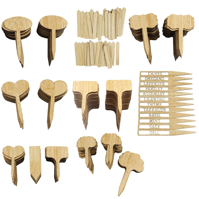 

Simple Fashion Wooden Succulents Bonsai Plant Labels Vegetable Garden Markers Multifunctional Plant Tags for Yard Plants