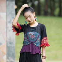 2022 traditional hanfu vest national chinese waistcoat vest retro flower embroidery vest elegant oriental tang suit hanfu jacket