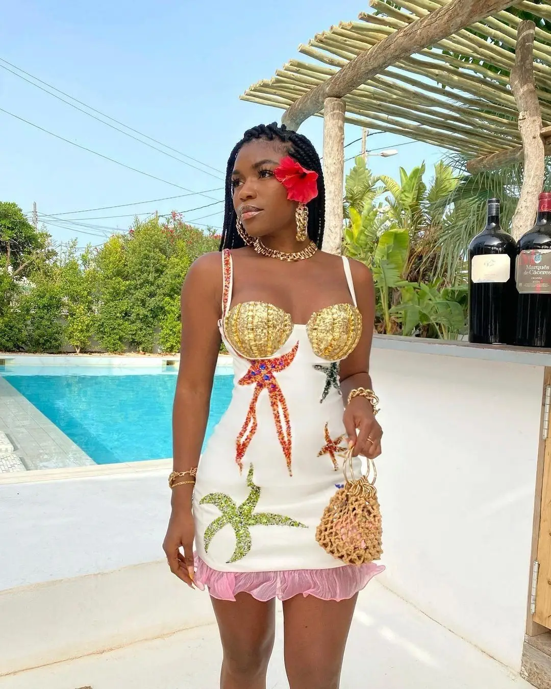 

Женское вечернее платье, белое платье с блестками, расшитое бисером