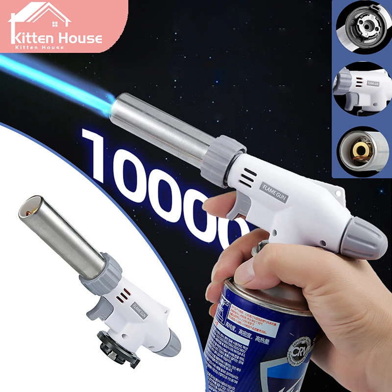 

1300℃Adjustable Head Flame Gun Flame Cooking Cas Flame Torch Stable Resistant High Temperature Welding Torch Kitchen Baking Tool