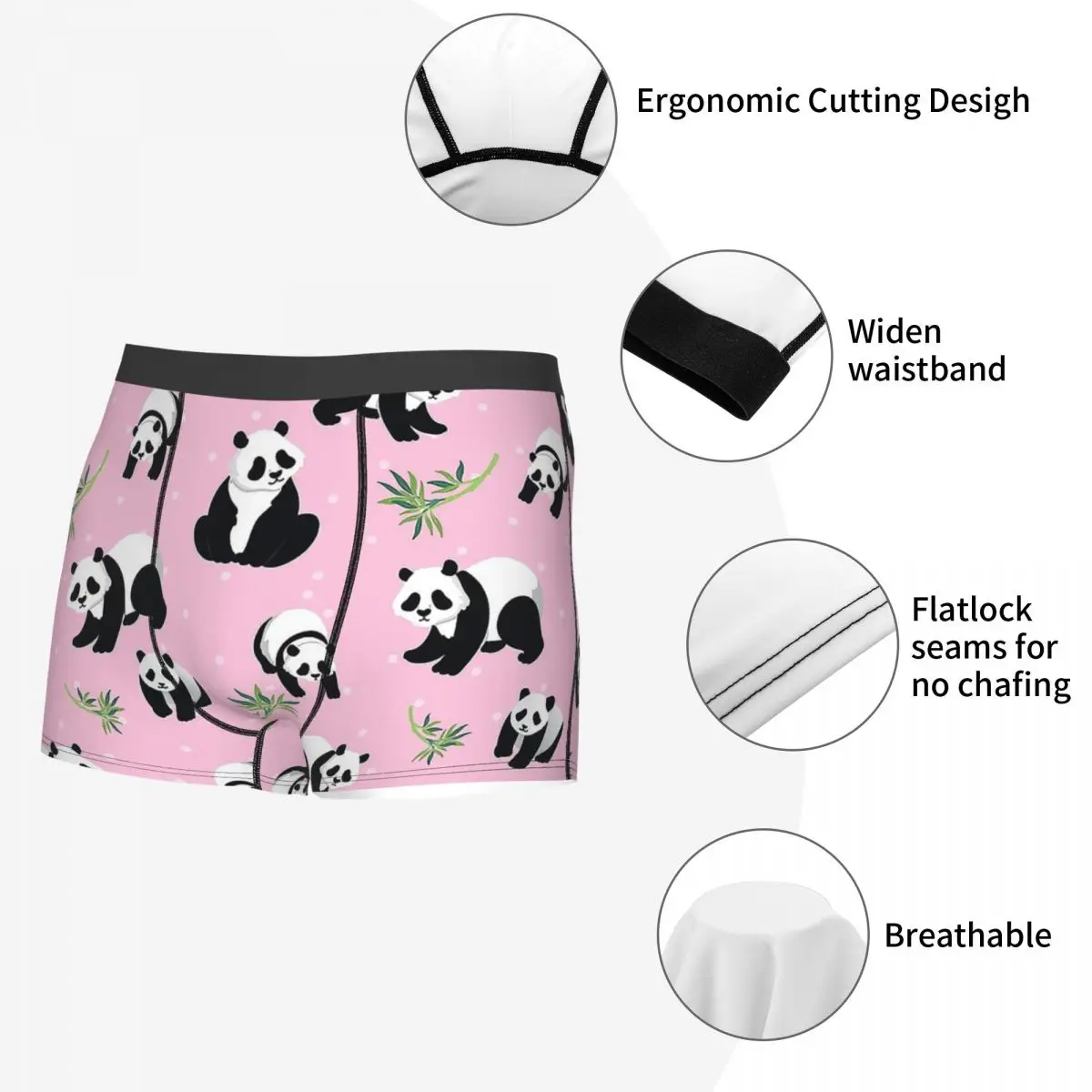 Женские трусы с изображением животных панды дышащие мужское нижнее белье