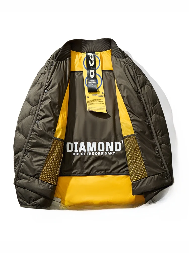 Осенне-зимний легкий пуховик для отдыха японская мода свободный пары-карго 90