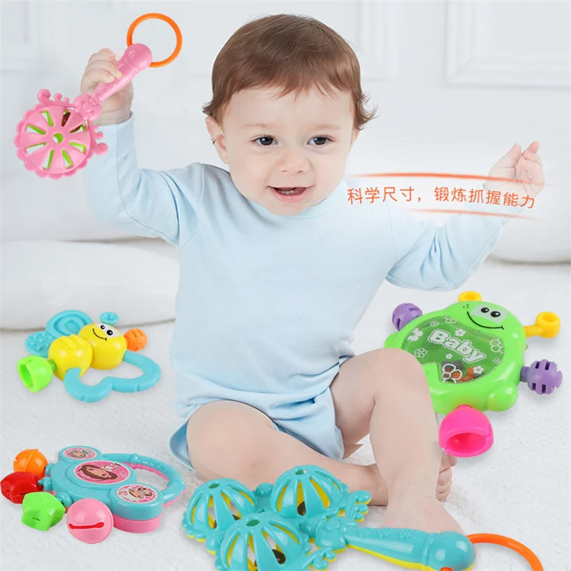 

7pcs/Lot Infant Baby Toys Rattles Newborn Kids Hand Bell Children Developmental ABS Games Baby Toys 0-12 Months