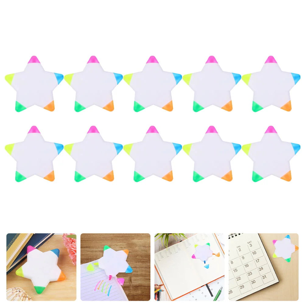 

Five-color Petal Brush Kids Brush Mini Highlighters Student Mark Plastic Star Shape Fluorescent Writing Kids Brushs Child