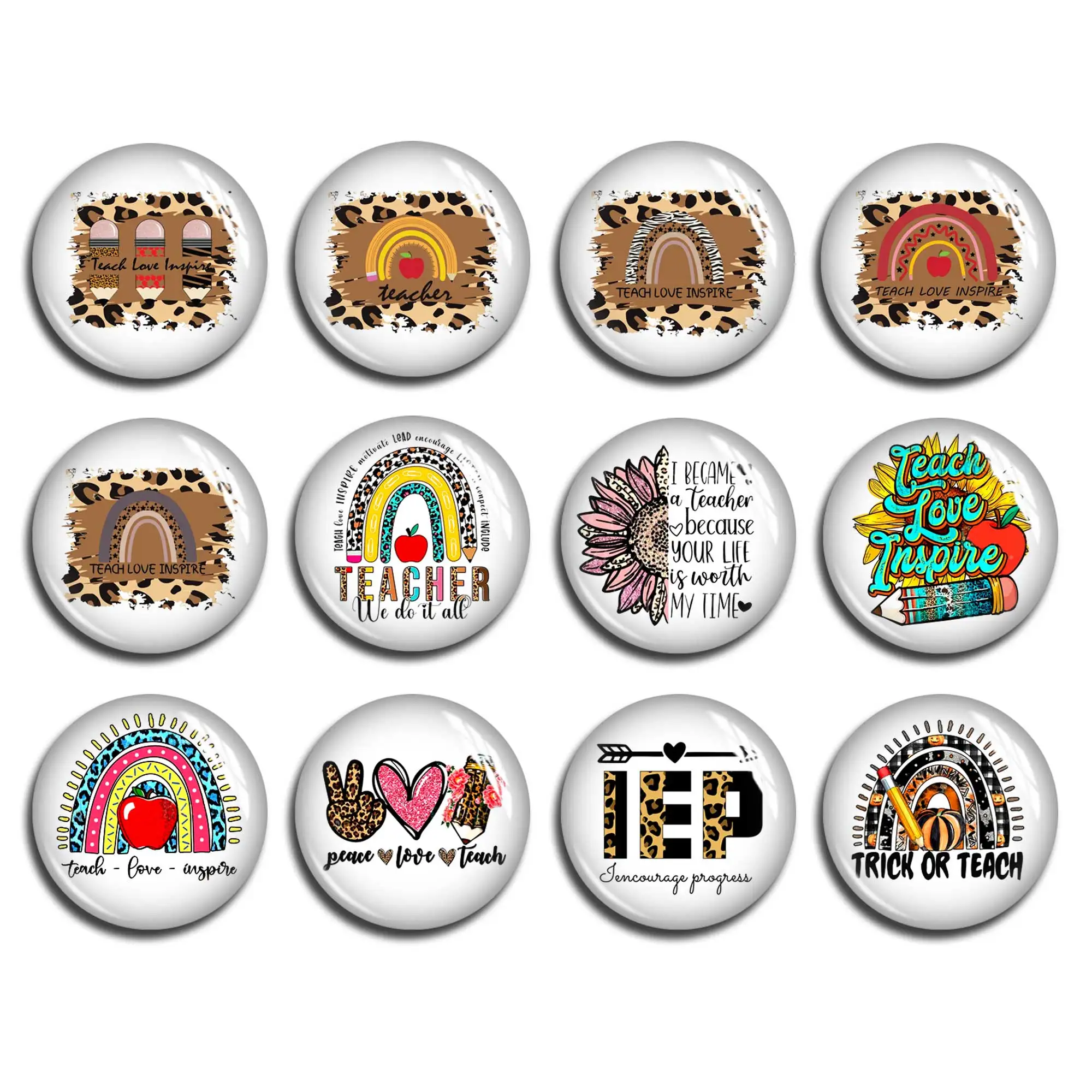 

Радужный кабошон для учителя, Круглый/Овальный/каплевидный стеклянный купол с леопардовым изображением, 10 мм, 12 мм, 25 мм, 40 мм, 10x14 мм, 13x18 мм, ...