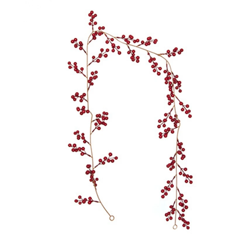 

Christmas Red Berry Garland Artificial Berry Garland For Indoor Outdoor Hone Decoration
