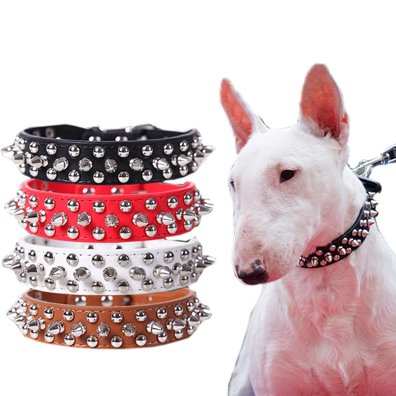 

Anti-bite Spiked Studded Pet Dog Collar for Small Medium Large Dogs Sport Padded Bulldog Pug Puppy Big Dog Collars Pets Supplies