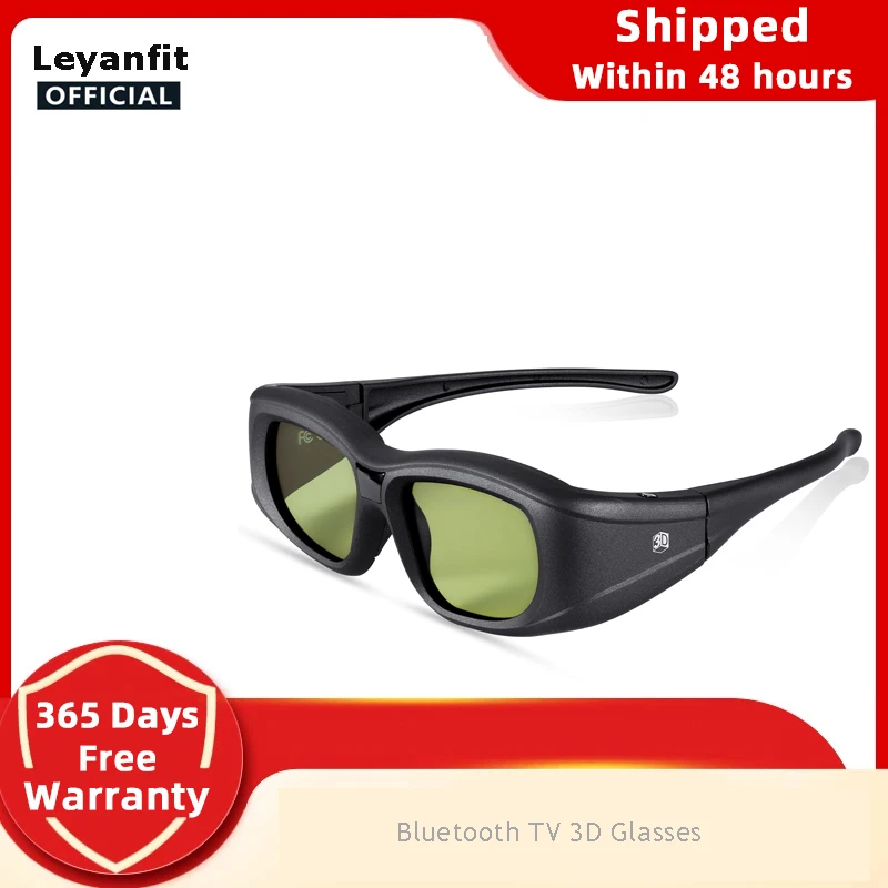 Leyanfit BT Bluetooth TV 3D Glasses Universal Rechargeable Active Shutter DLP Projector USB rechargeable Auto Power-off Function