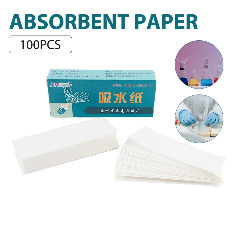

100 Sheets/box Absorbent Paper Laboratory Use Microscope Cleaning Dust Removal