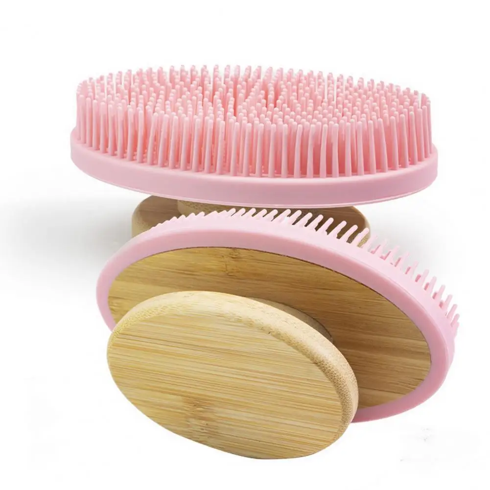 

Shower Brush Durable Reused Multifunctional Oval Shape Shower Brush Bathroom Tool