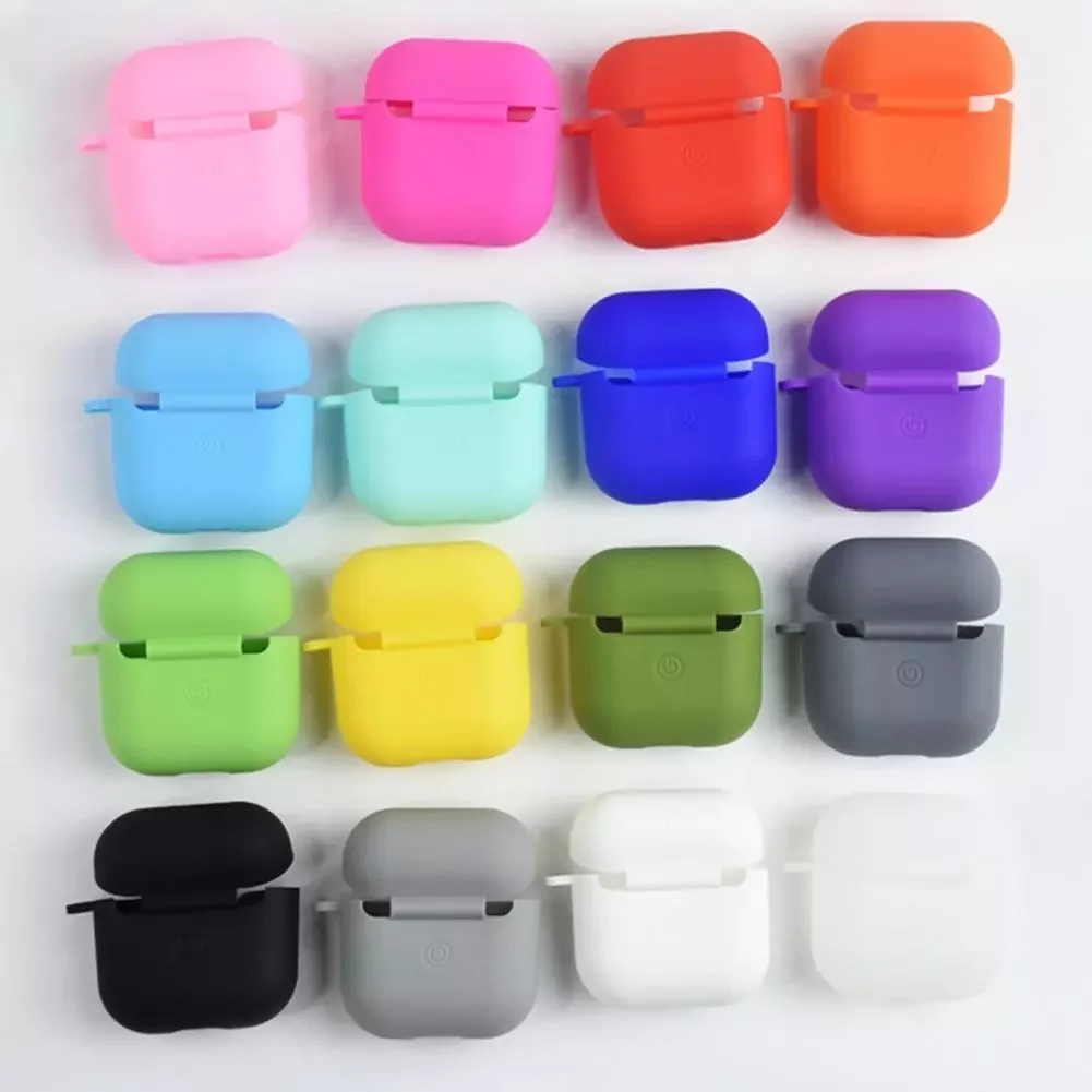 

2023NEW Dustproof Soft Silicone Protable Solid Color Wireless Bluetooth-compatible Earphones Case Protective Cover for Airpod Pr