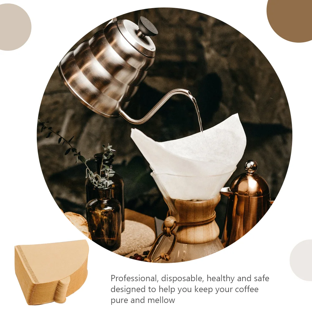 100 шт. бумажные фильтры для кофе конусные принадлежности изготовления