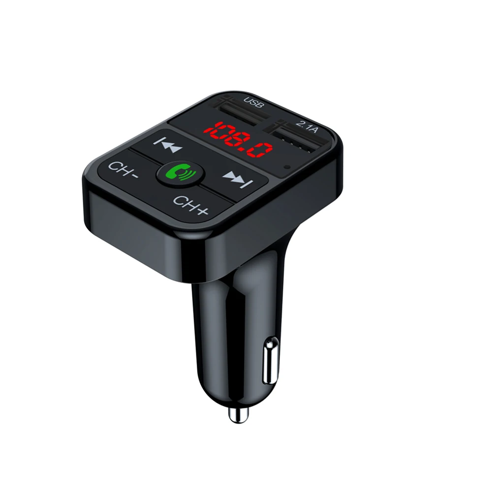 

Car Kit Handsfree Wireless Bluetooth-Compatible 5.0 FM Transmitter LCD MP3 Player Car Accessories Dual USB Charger FM Modulator