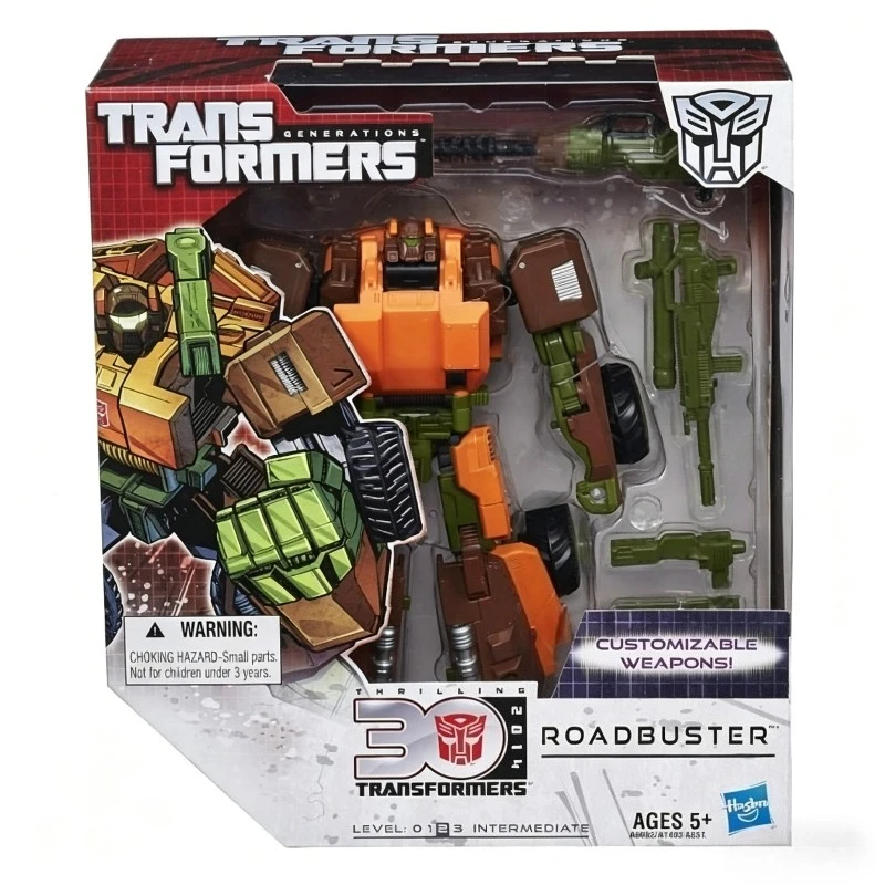 Фото В наличии: Коллекционная модель робота Hasbro Transformers Classic Toy 30th Anniversary Voyager Class Roadbuster, шарнирная, подарочная. №3