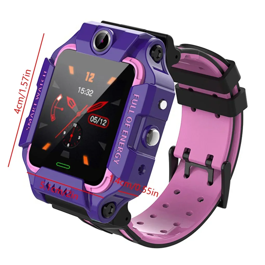 

2023 new Q19 Children girl boys Watch Kids Smart Bracelet LBS Positioning Lacation SOS Camera Phone Voice Chat Smartwatch Purple