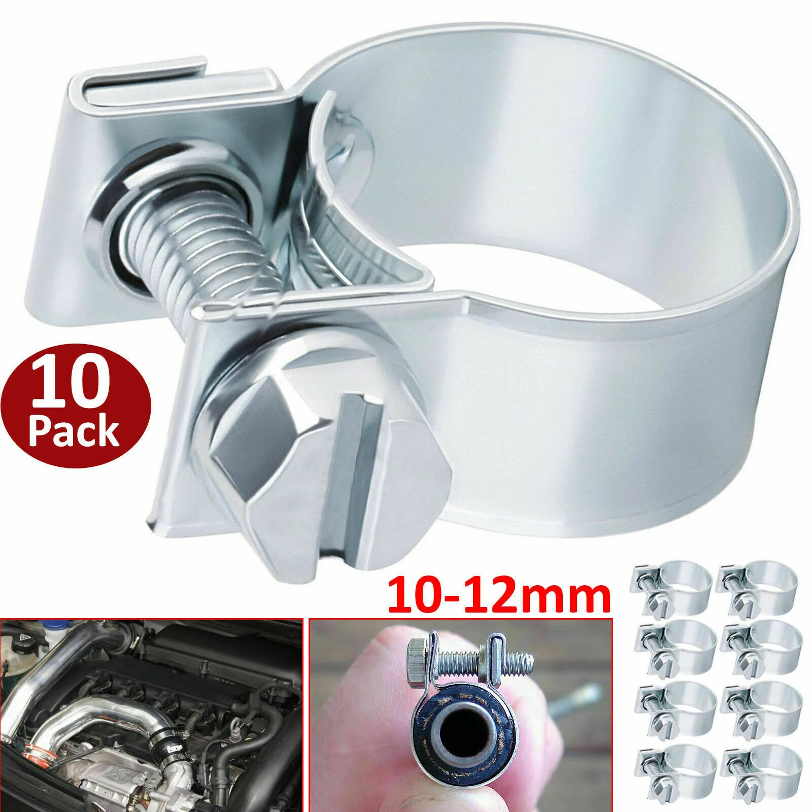 

Pipe Fittings Hardware Mini Fuel Line Sealing Hose Clips Clamp Diesel Petrol Pipe Coolant Radiator Anti-rust Corrosion 10pcs