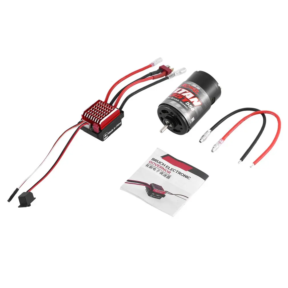 550 щеточный двигатель с ESC 12T 21T 29T 35T для Axial 1:10 RC Crawler с 360A дополнительным радиоуправляемым автомобилем