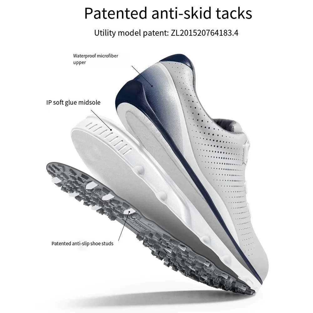 PGM Обувь для гольфа Мужская противоскользящая ручка ногтей Кружевная