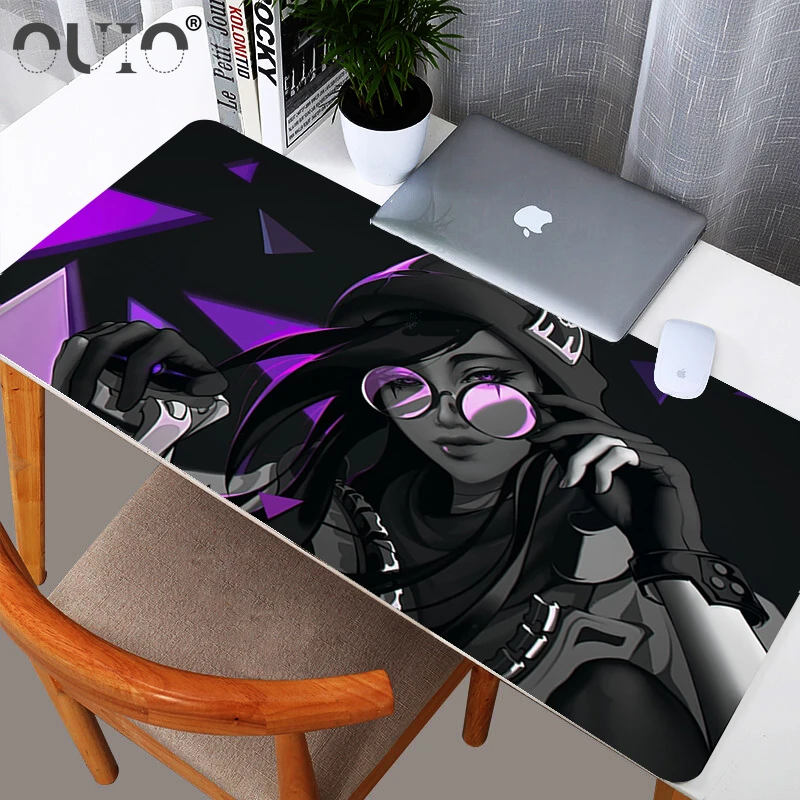 

OUIO Non-slip Desktop Pad Valorant Extended Mouse Mat Gaming Mousepad Soft Rubber Xxl Computer Mouse Pad Home Carpet MousePads