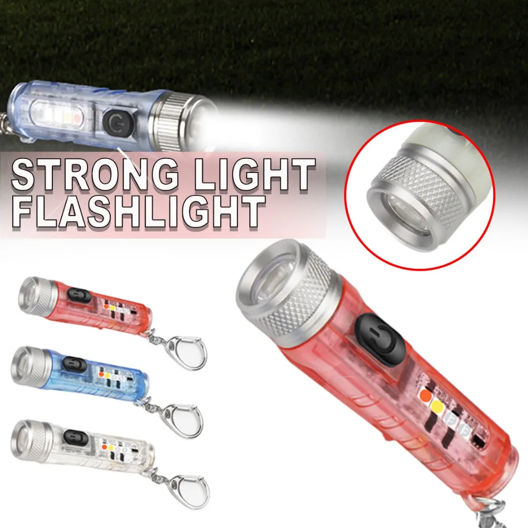 

Super Bright LED Flashlight USB Rechargeable COB Torch Waterproof Outdoor Camping Lamp Magnetic/Back Clip Keychain Flashlights