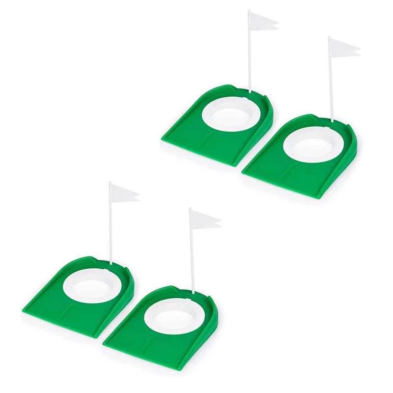 

4Pcs Golf Putting Cup With Flag ABS Golf Hole Training Aids For Kids Men Women Indoor Outdoor Golf