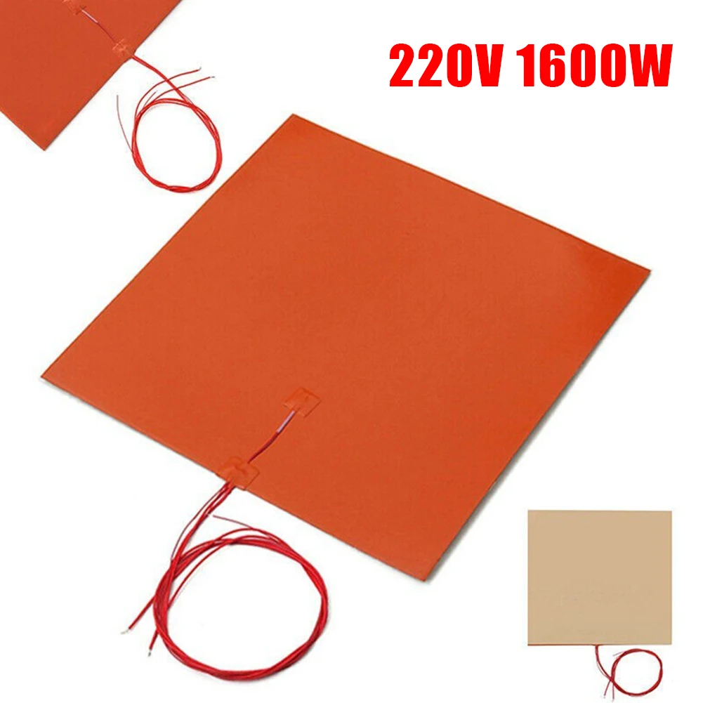 

1PC Heating Pad 450*450mm 220V 1600W Silicone Heater Mat Pad For Printer Heated Bed Heating Brand New And High Quality