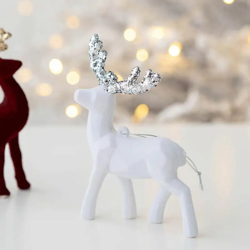 Рождественский кулон в виде лося украшения для рождественской елки блестящие