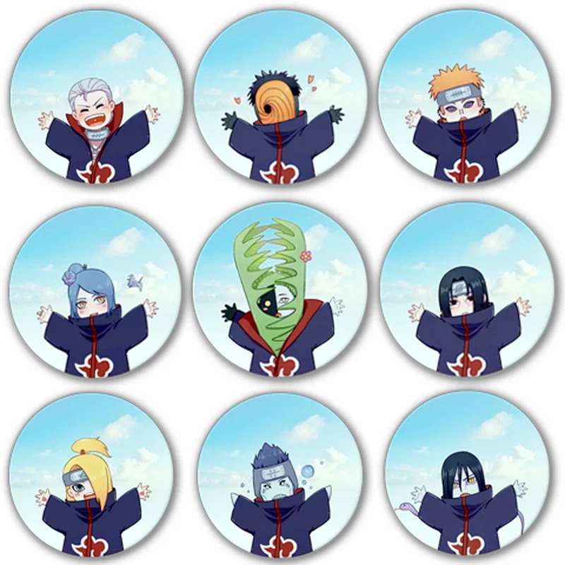 

Значок-брошь с героями мультфильма «Наруто рашими»