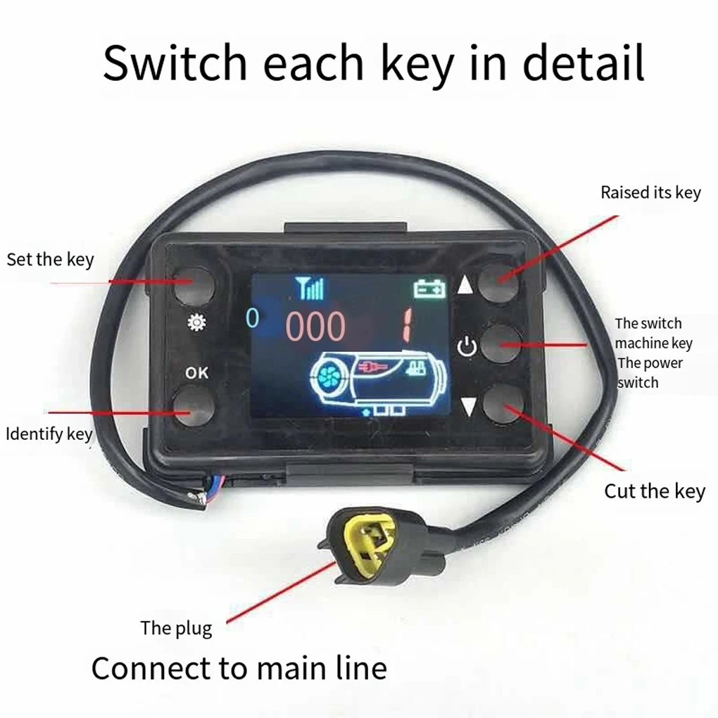 

Car Air Heater Switch Detachable Replacement Button Control LCD Controller