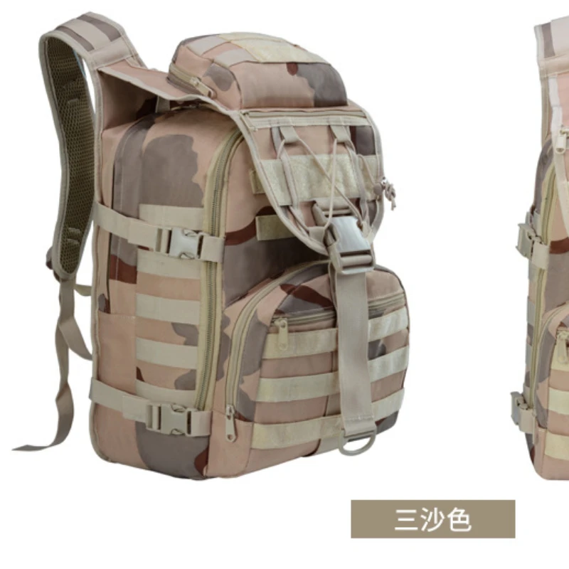 

Водонепроницаемый спортивный дорожный рюкзак для мужчин, армейская камуфляжная ткань Оксфорд, уличный Тактический Двойной ранец для альпинизма