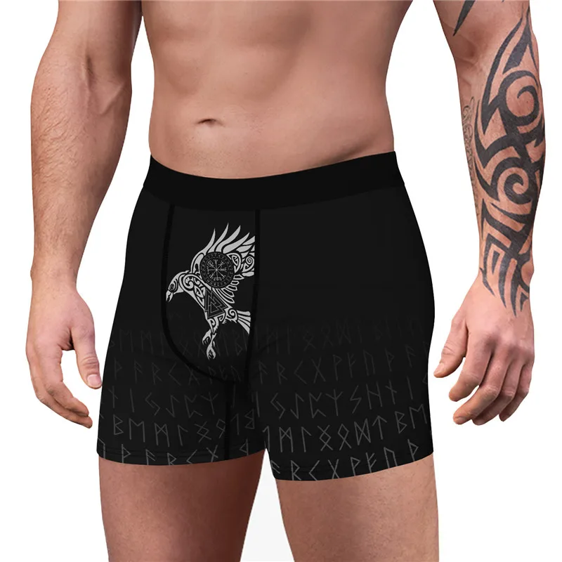 Мужские брифы с 3D принтом орла новые боксеры сексуальное нижнее белье брендовые