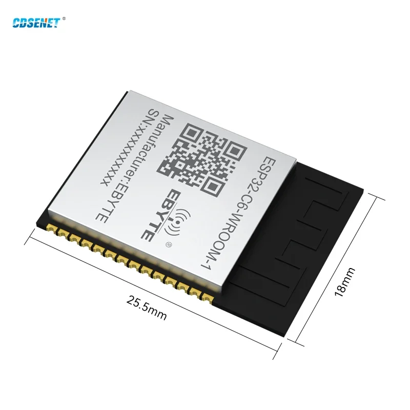 Модуль 2 4G Bluetooth Wi-Fi IOT SoC CDSENET ESP32-C6-WROOM-1 25 дБм 300 м WIFI6 BLE5.3 ESP32-C6 MQTT IPV6 8M Flash AT Command PCB