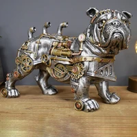 modern creative bulldog mechanical punk dog resin crafts desktop window decoration gifts home decoration accessories