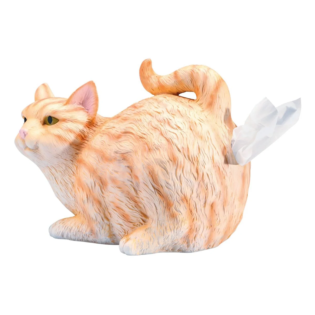 Держатель для салфеток Cat Butt - Квадратная крышка коробки Orange Tabby Симпатичные