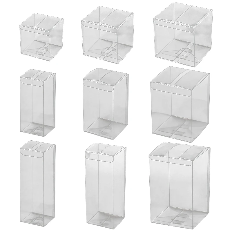 

10Pcs DIY PVC Clear Gift Box Toy Car Model Display Transparent Boxes Wedding Favor Flower Bouquet Packing Christmas Party Decor