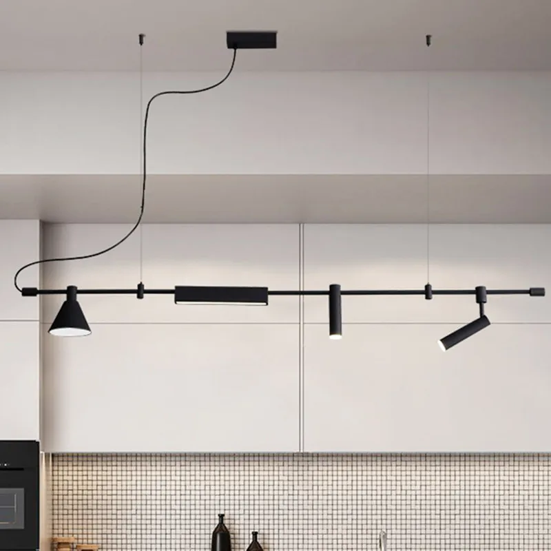 

Скандинавская дизайнерская светодиодная люстра, точечный светильник черного цвета для стола, столовой, кухни, бара, Подвесная лампа для домашнего декора, осветительный прибор с подвеской