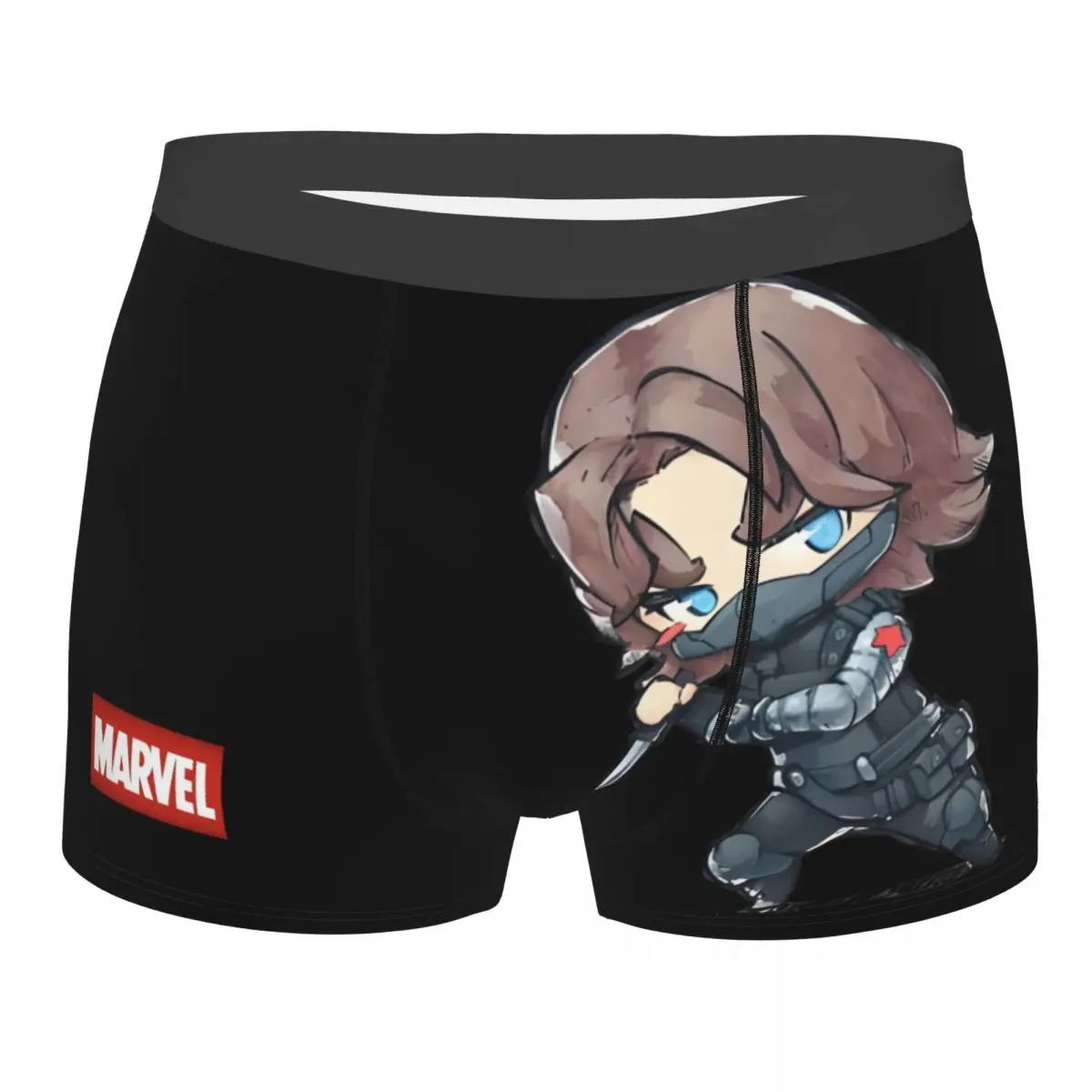 Мужские зимние трусы-боксеры Marvel Captain America The Soldier воздухопроницаемые трусы