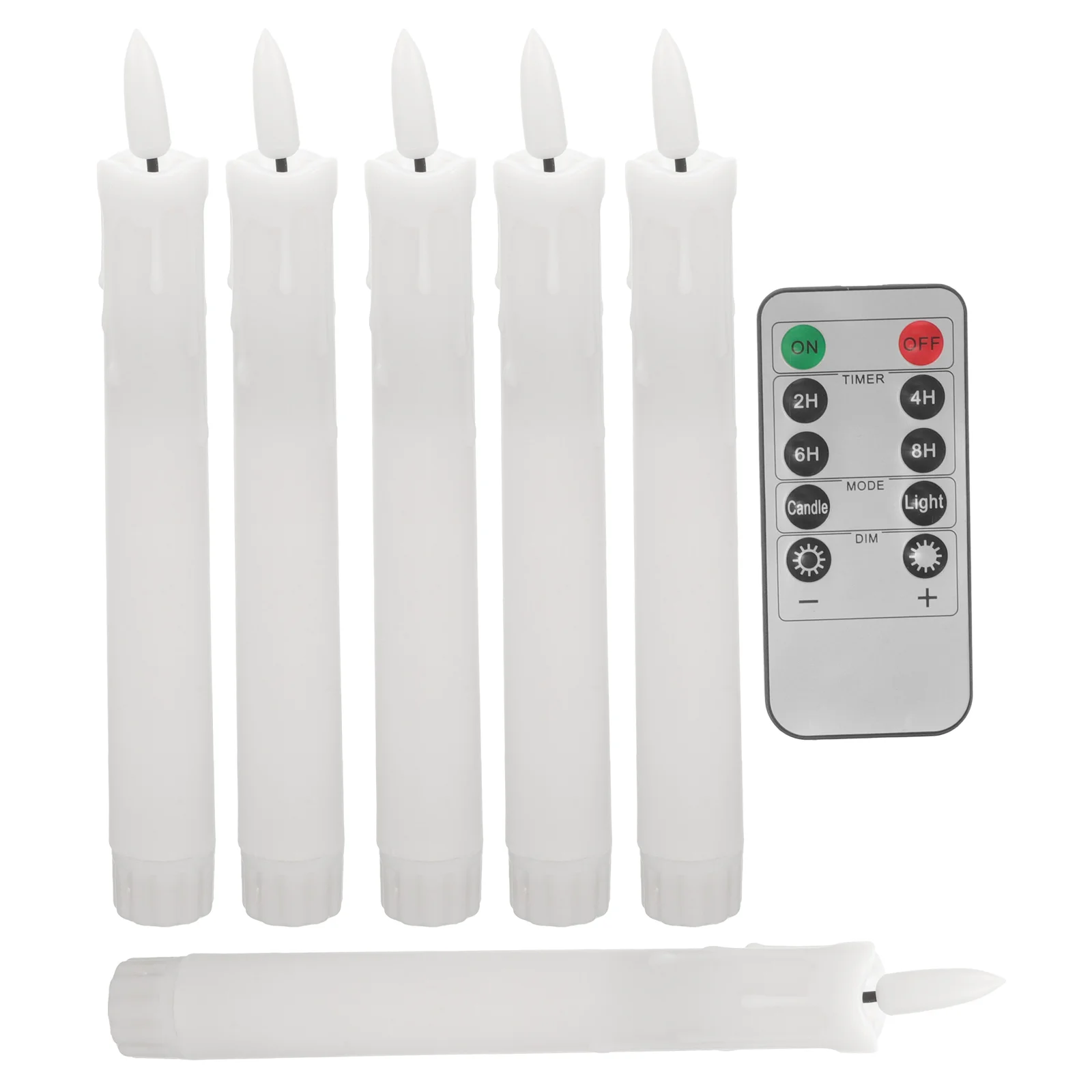 

6pcs Operated Candles Flameless Taper Candles Fake Candles Candles