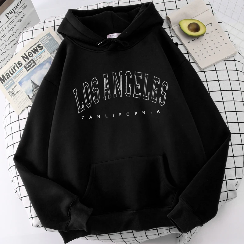 

2022 Hip Hop Women's Sweatshirt Los Angeles Letter Print Hoodies Tracksuit Sweatshirt Oversized Hoodie Female Pullovers Clothing