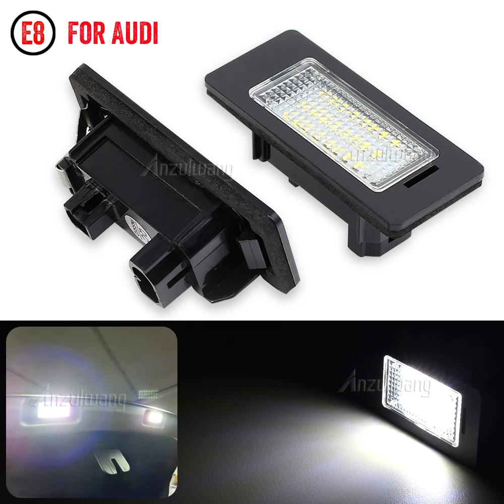 

2pcs White Car LED Number License Plate Lights lamp 12V for Audi A4 B8 A5 Q5 S5 TT S4 Error Free Led License Plate Lights