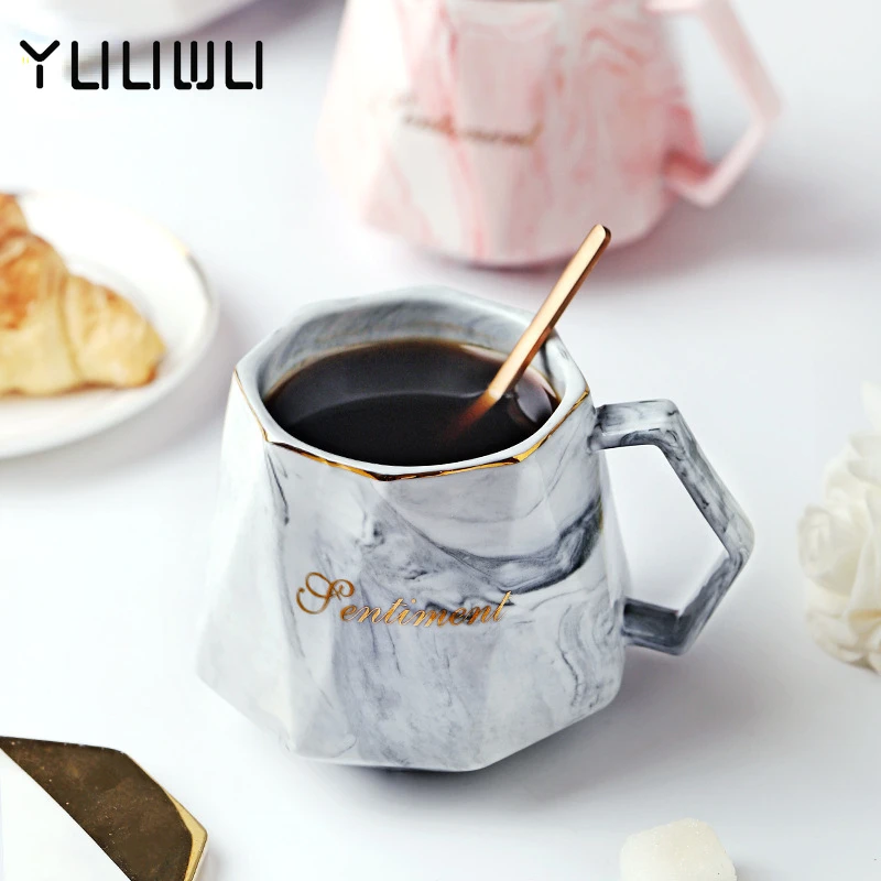 

Роскошная керамическая мраморная кофейная кружка цвета розового золота Mr Mrs, свадебные подарки для влюбленных пар, фарфоровая кружка для молочного чая