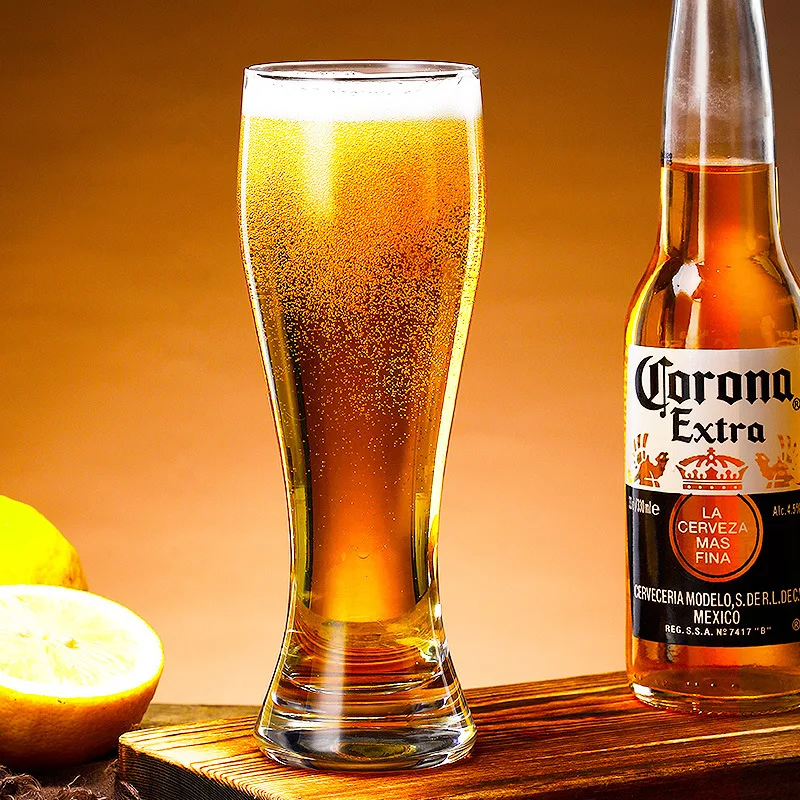 Прозрачная пивная кружка с высокой талией 450 мл