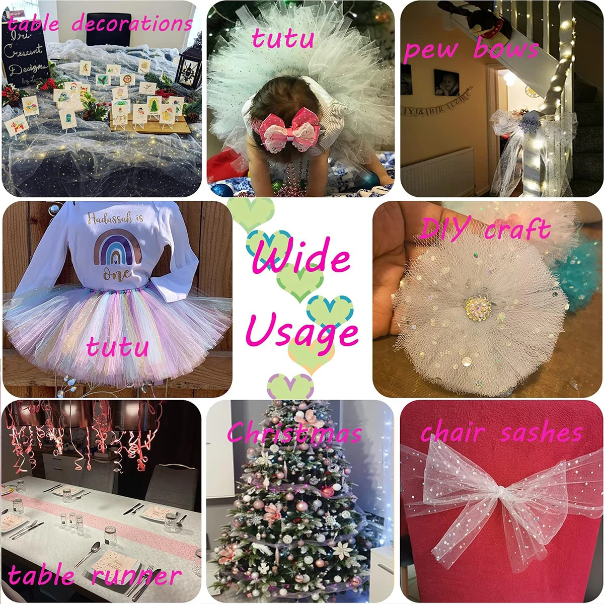 15 см 10 ярдов рождественская сетка тюль рулон лента для рождественской елки