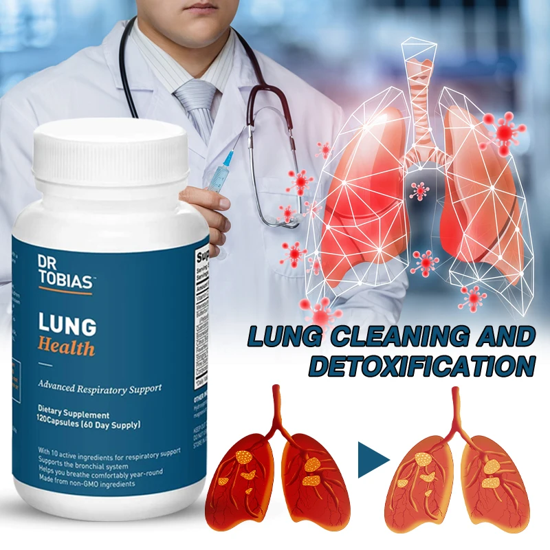

Lung Health, Lung Support Supplement, Lung Cleanse & Detox Formula, with Vitamin C, Bronchial & Respiratory System Support
