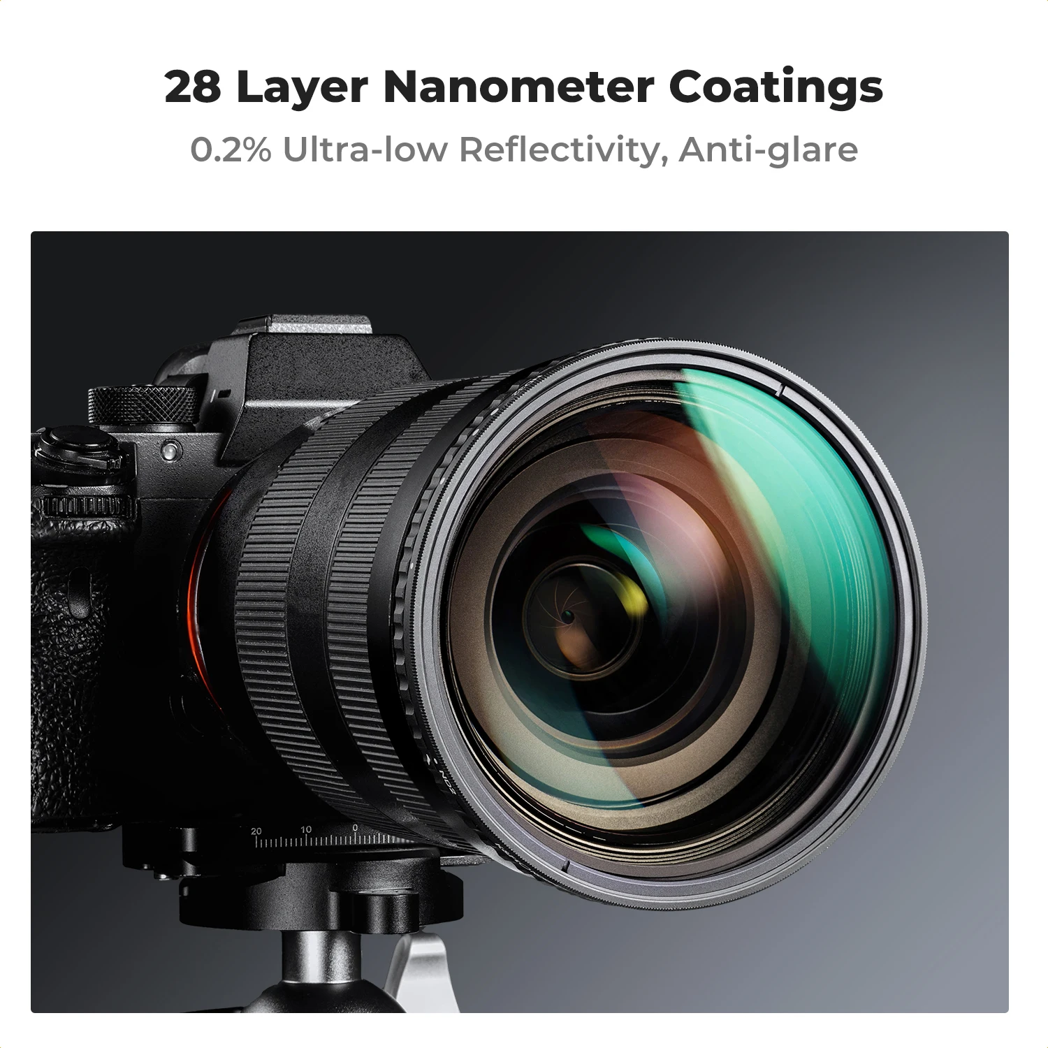 Фото Варийный ND-фильтр K&F Concept Nano-X ND8-128 (3-7 ступеней) без X-образного перекрестного узора для объективов камер 37-82 мм №5