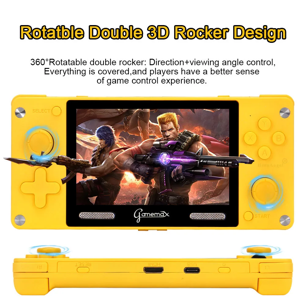 A380 Portable Handheld Game Player 4.0 inch IPS HD Screen 32G 3600+ Games Pocket Retro Joystick Game Console 2 Speakers