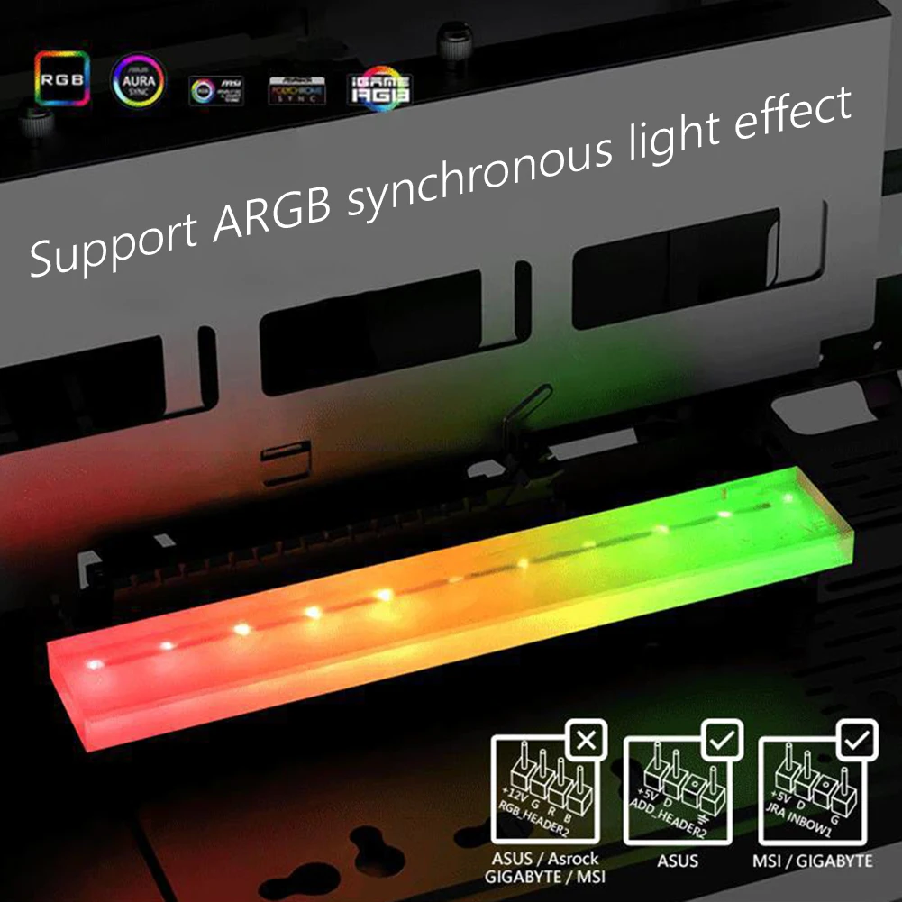 Вертикальный кронштейн для крепления графической карты с RGB-подсветкой и кабелем
